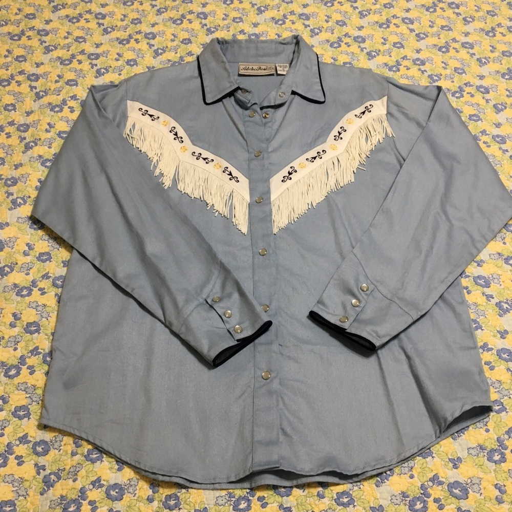 Adobe Rose snap front shirt. New. Size XL